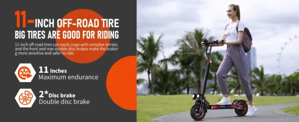 ELEVEV Urban Commuter Electric Scooter-Long Range & Portable Design