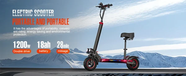 ELEVEV Urban Commuter Electric Scooter-Long Range & Portable Design