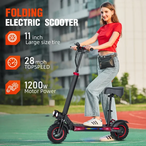 ELEVEV Urban Commuter Electric Scooter-Long Range & Portable Design