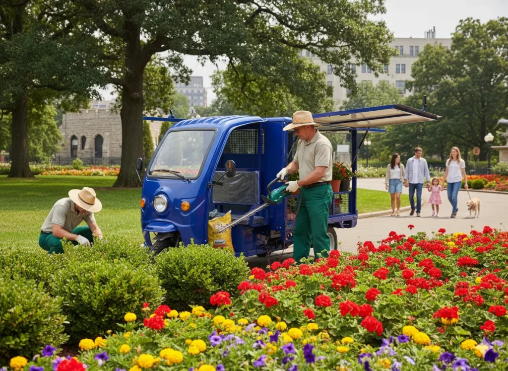 Solar Cargo Trike Business carrying commercial loads Solar Cargo Trike Business for urban logistics